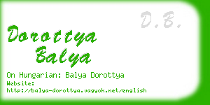 dorottya balya business card